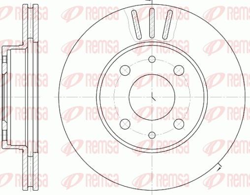 Remsa 6107.10 - Спирачен диск vvparts.bg