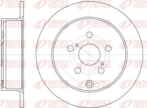 Remsa 61168.00 - Спирачен диск vvparts.bg