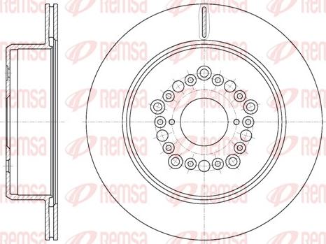 Remsa 61254.10 - Спирачен диск vvparts.bg