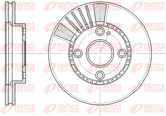 Remsa 6834.10 - Спирачен диск vvparts.bg