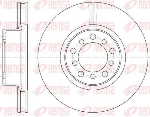 Remsa 6345.10 - Спирачен диск vvparts.bg