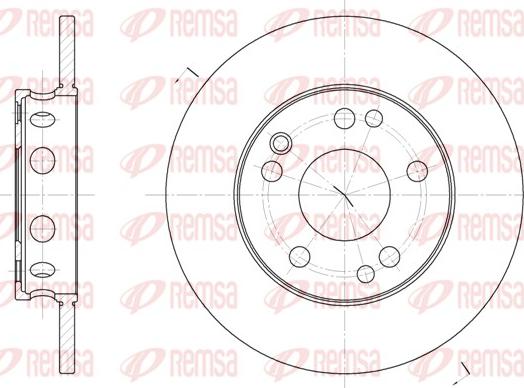 Remsa 6221.00 - Спирачен диск vvparts.bg