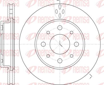 Remsa 6745.10 - Спирачен диск vvparts.bg