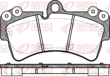 Remsa 0995.00 - Комплект спирачно феродо, дискови спирачки vvparts.bg