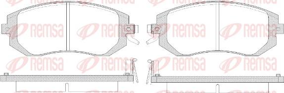 Remsa 0951.14 - Комплект спирачно феродо, дискови спирачки vvparts.bg