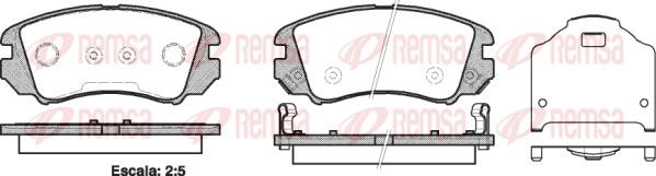 Remsa 0953.22 - Комплект спирачно феродо, дискови спирачки vvparts.bg