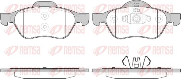 Remsa 0962.40 - Комплект спирачно феродо, дискови спирачки vvparts.bg