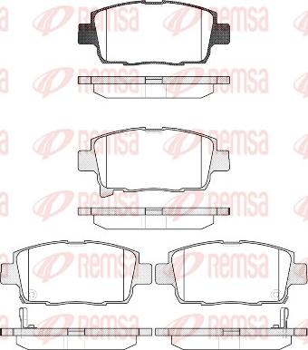 Remsa 0971.42 - Комплект спирачно феродо, дискови спирачки vvparts.bg