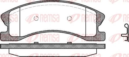 Remsa 0973.02 - Комплект спирачно феродо, дискови спирачки vvparts.bg