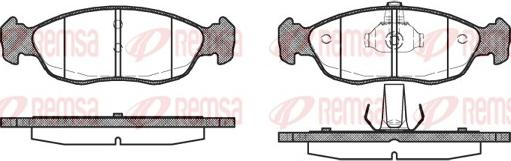 Remsa 0461.10 - Комплект спирачно феродо, дискови спирачки vvparts.bg