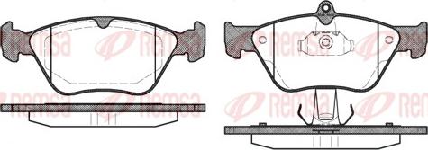 Remsa 0468.00 - Комплект спирачно феродо, дискови спирачки vvparts.bg