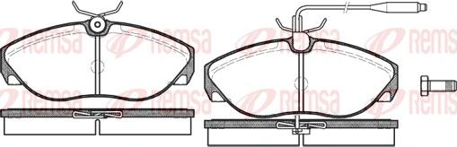 Remsa 0486.02 - Комплект спирачно феродо, дискови спирачки vvparts.bg