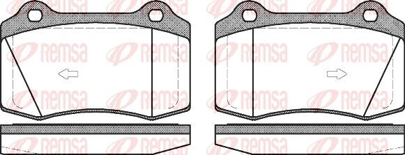 Remsa 0434.55 - Комплект спирачно феродо, дискови спирачки vvparts.bg