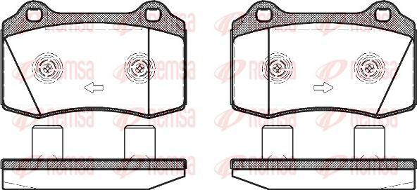 Remsa 0434.58 - Комплект спирачно феродо, дискови спирачки vvparts.bg