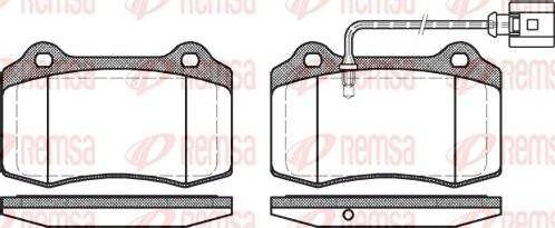 Remsa 0434.01 - Комплект спирачно феродо, дискови спирачки vvparts.bg