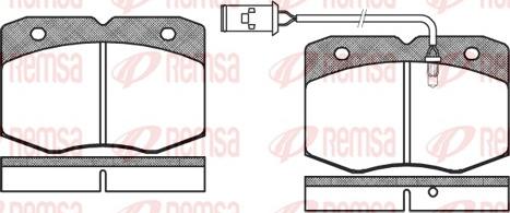 Remsa 0435.02 - Комплект спирачно феродо, дискови спирачки vvparts.bg