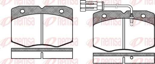 Remsa 0435.12 - Комплект спирачно феродо, дискови спирачки vvparts.bg