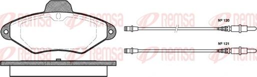 Remsa 0438.04 - Комплект спирачно феродо, дискови спирачки vvparts.bg