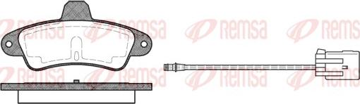 Remsa 0433.02 - Комплект спирачно феродо, дискови спирачки vvparts.bg