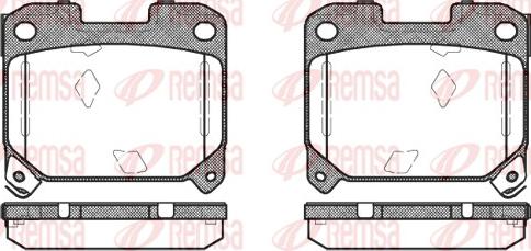 Remsa 0475.04 - Комплект спирачно феродо, дискови спирачки vvparts.bg