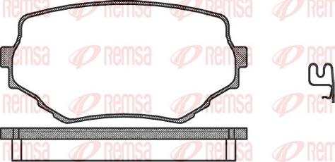 Remsa 0594.02 - Комплект спирачно феродо, дискови спирачки vvparts.bg