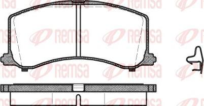 Remsa 0595.02 - Комплект спирачно феродо, дискови спирачки vvparts.bg