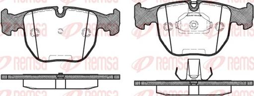 Remsa 0596.10 - Комплект спирачно феродо, дискови спирачки vvparts.bg