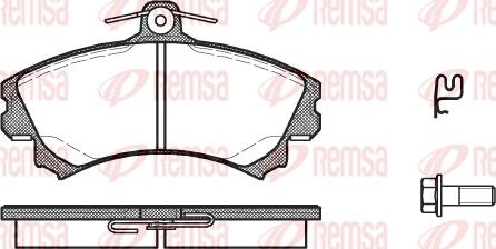 Remsa 0590.21 - Комплект спирачно феродо, дискови спирачки vvparts.bg