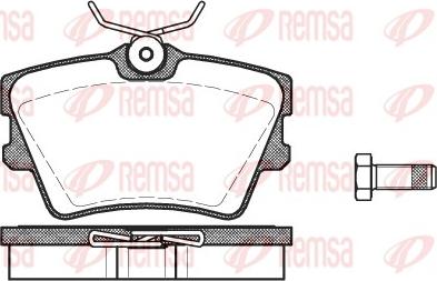 Remsa 0591.00 - Комплект спирачно феродо, дискови спирачки vvparts.bg