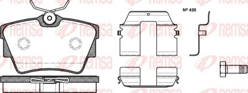 Remsa 0591.20 - Комплект спирачно феродо, дискови спирачки vvparts.bg