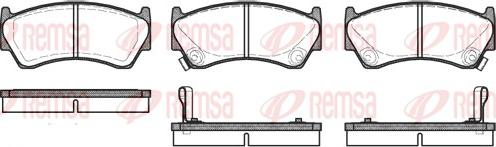 Remsa 0592.02 - Комплект спирачно феродо, дискови спирачки vvparts.bg