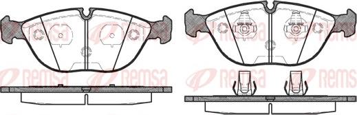 Remsa 0597.00 - Комплект спирачно феродо, дискови спирачки vvparts.bg