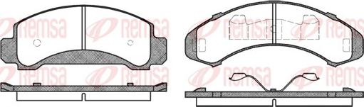 Remsa 0550.00 - Комплект спирачно феродо, дискови спирачки vvparts.bg