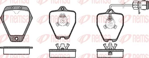 Remsa 0508.12 - Комплект спирачно феродо, дискови спирачки vvparts.bg