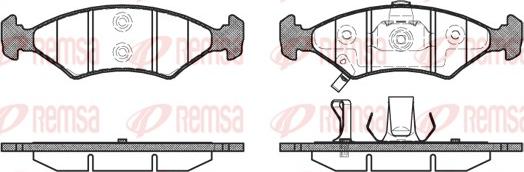 Remsa 0502.22 - Комплект спирачно феродо, дискови спирачки vvparts.bg