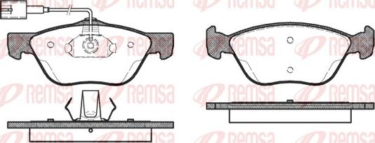 Remsa 0589.42 - Комплект спирачно феродо, дискови спирачки vvparts.bg