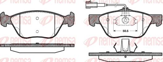 Remsa 0589.32 - Комплект спирачно феродо, дискови спирачки vvparts.bg