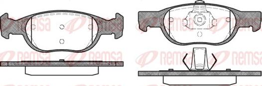 Remsa 0588.10 - Комплект спирачно феродо, дискови спирачки vvparts.bg