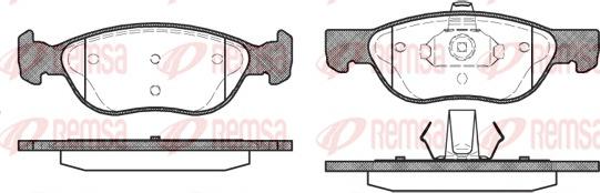 Remsa 0587.00 - Комплект спирачно феродо, дискови спирачки vvparts.bg