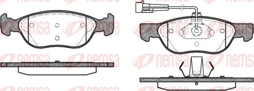 Remsa 0587.12 - Комплект спирачно феродо, дискови спирачки vvparts.bg