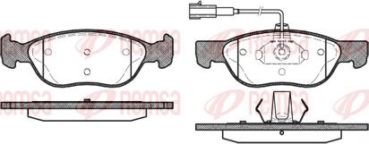 Remsa 0587.22 - Комплект спирачно феродо, дискови спирачки vvparts.bg