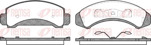 Remsa 0523.00 - Комплект спирачно феродо, дискови спирачки vvparts.bg