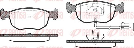 Remsa 0575.02 - Комплект спирачно феродо, дискови спирачки vvparts.bg