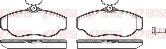 Remsa 0576.00 - Комплект спирачно феродо, дискови спирачки vvparts.bg