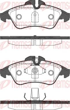 Remsa 0578.10 - Комплект спирачно феродо, дискови спирачки vvparts.bg