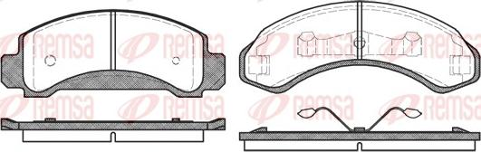 Remsa 0572.00 - Комплект спирачно феродо, дискови спирачки vvparts.bg