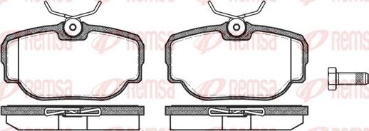 Remsa 0577.00 - Комплект спирачно феродо, дискови спирачки vvparts.bg