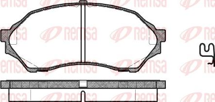 Remsa 0699.00 - Комплект спирачно феродо, дискови спирачки vvparts.bg