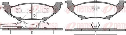 Remsa 0690.10 - Комплект спирачно феродо, дискови спирачки vvparts.bg