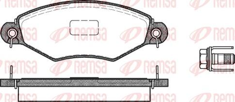 Remsa 0643.10 - Комплект спирачно феродо, дискови спирачки vvparts.bg